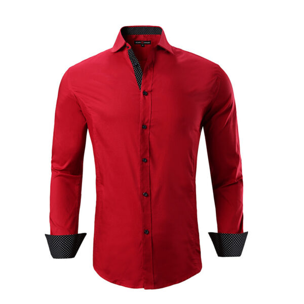 Men's Cotton Stretch Shirt Spring And Autumn Styles - Image 7