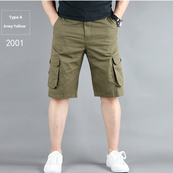 Summer Multi-pocket Workwear Shorts For Men - Image 8