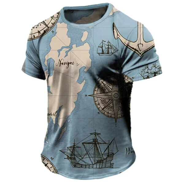 Men's Casual Loose Short Sleeves T-shirt Round Neck - Image 9