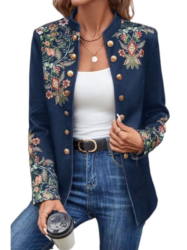 Printed Small Suit Jacket Women's Cross - Image 2