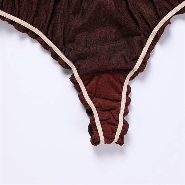 Satin Cotton Crotch T-back Women's Underwear - Image 5
