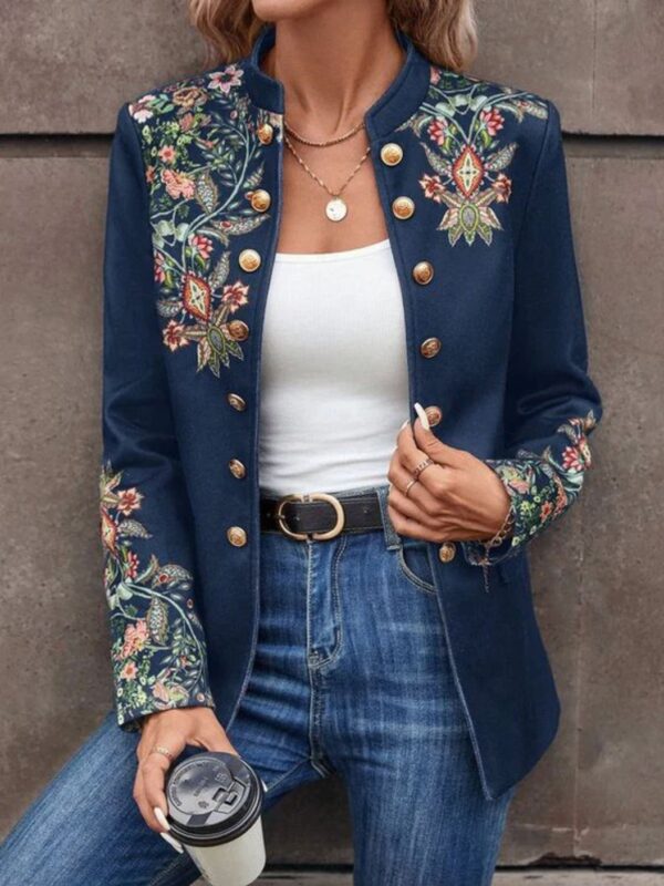 Printed Small Suit Jacket Women's Cross - Image 3