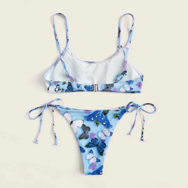 Summer Flowers Print Bikini Sexy Beach Swimming Suit Fashion Push Up Swimsuit Womens Clothing - Image 5