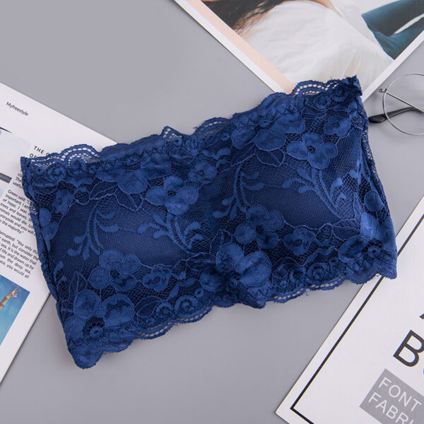 Popular Lace Strapless Bra And Undershirt Tube Top Underwear With Chest Pad Back Breasted Girly And Fashion Sexy Bandeau Beauty Back - Image 8