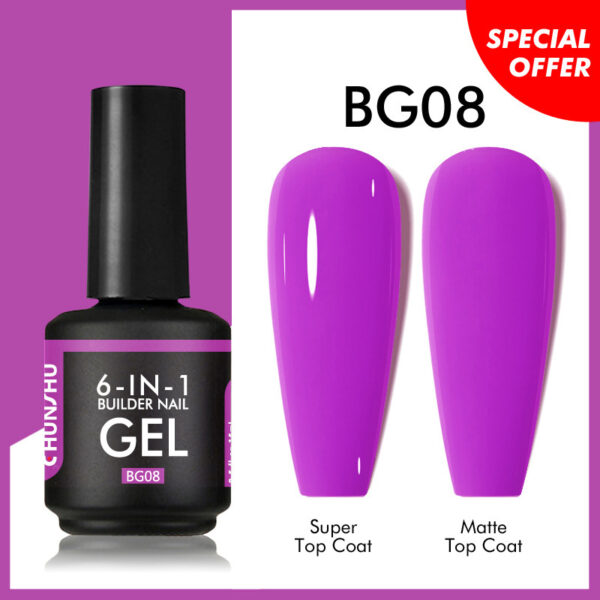 6 IN 1 Extension Gel 15ML Builder Nail Gel In A - Image 5