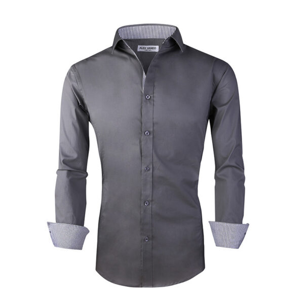 Men's Cotton Stretch Shirt Spring And Autumn Styles - Image 3