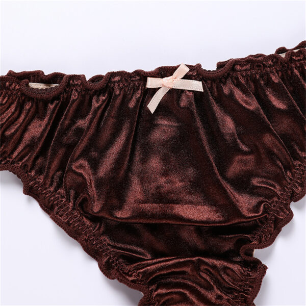 Satin Cotton Crotch T-back Women's Underwear - Image 3
