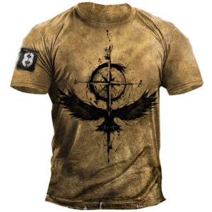 Men's Casual Loose Short Sleeves T-shirt Round Neck