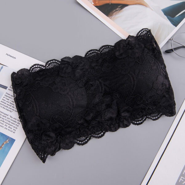Popular Lace Strapless Bra And Undershirt Tube Top Underwear With Chest Pad Back Breasted Girly And Fashion Sexy Bandeau Beauty Back - Image 10