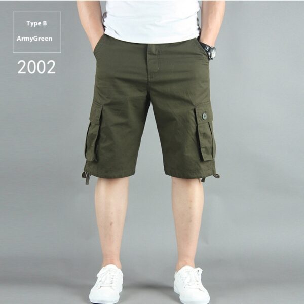 Summer Multi-pocket Workwear Shorts For Men - Image 10