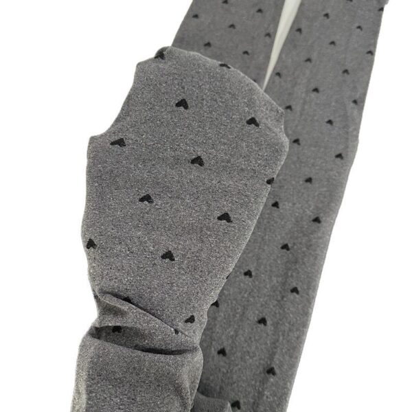 Pantyhose Hearts Polka Dot Jacquard Gray Stockings - Image 2