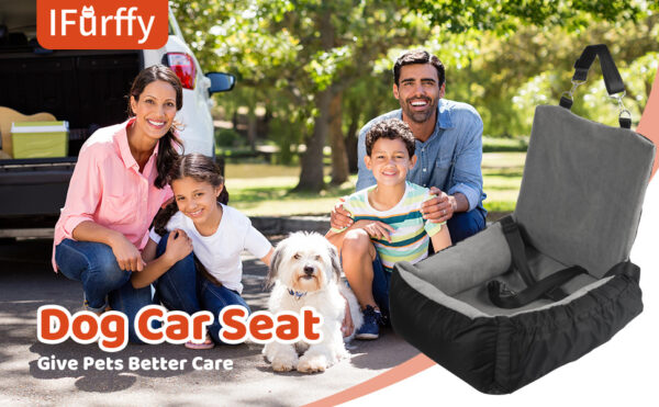 Dog Car Seat, Pet Car Seat With Storage Bag And Clip-On Safety Leash, Washable Coral Fleece Dog Booster Seat For Small Medium Dogs, Small Dog Car Seat For Travel Dog Car Bed - Image 3