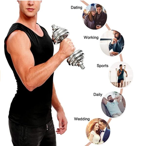 Fitness Corset Men's Shapewear Heat Trapping Shirt Sweat Body Shaper Vest Bodysuit - Image 4