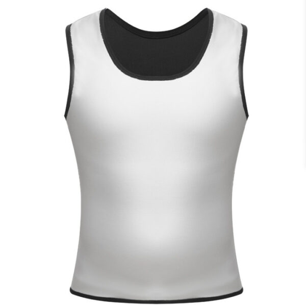 Fitness Corset Men's Shapewear Heat Trapping Shirt Sweat Body Shaper Vest Bodysuit - Image 10