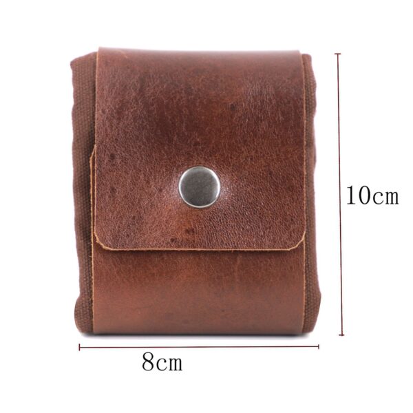 Leather Foraging Bag Mushroom Foraging Bag Canvas Foraging Pouch Collapsible For Hiking Camping Hunting Foraging Bag - Image 6