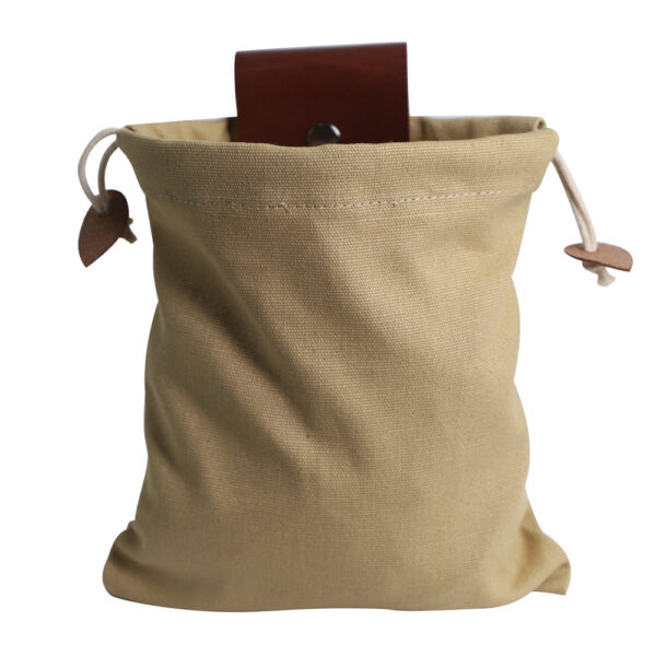 Leather Foraging Bag Mushroom Foraging Bag Canvas Foraging Pouch Collapsible For Hiking Camping Hunting Foraging Bag - Image 5