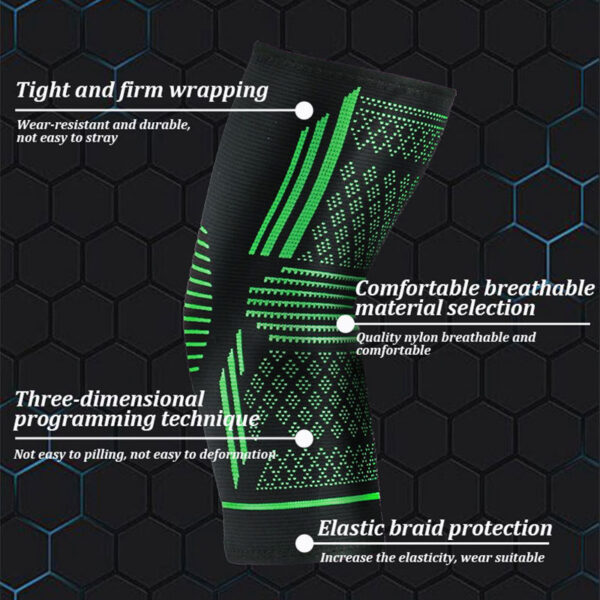 Sports Elbow Guard Four-sided Elastic Compression Knit Breathable Nylon Elbow Pads - Image 9
