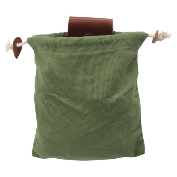 Leather Foraging Bag Mushroom Foraging Bag Canvas Foraging Pouch Collapsible For Hiking Camping Hunting Foraging Bag - Image 3