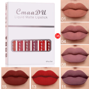 dd9adf29-2f90-4191-a648-fae77fe8c4bf.jpg 6 Boxes Of Matte Non-stick Cup Waterproof Lipstick Long Lasting Lip Gloss