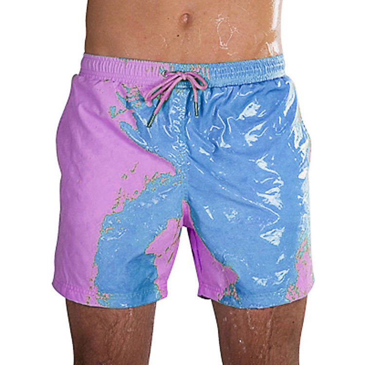 Magical Change Color Beach Shorts Summer Men Trunks Swimwear Quick Dry bathing - Image 7