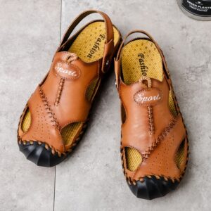 Men's Breathable Casual Hollow Leather Sandals