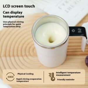 Smart Temperature-measuring Magnetic Automatic Stirring Cup, Electric Portable Coffee Cup, Milkshake Cup, Fitness Protein Shake Powder Cup