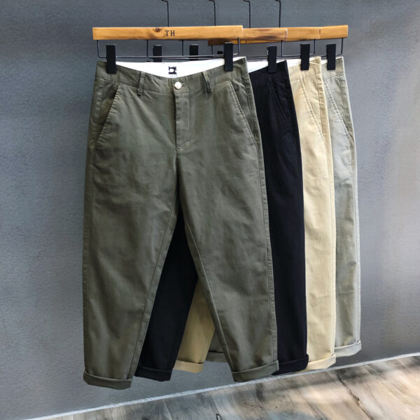 Men's Cropped Cotton Casual Pants