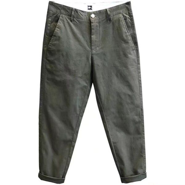 Men's Cropped Cotton Casual Pants - Image 7