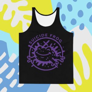 Unisex Suicide Frog Tank Top 100% cotton casual and sporty at the same time