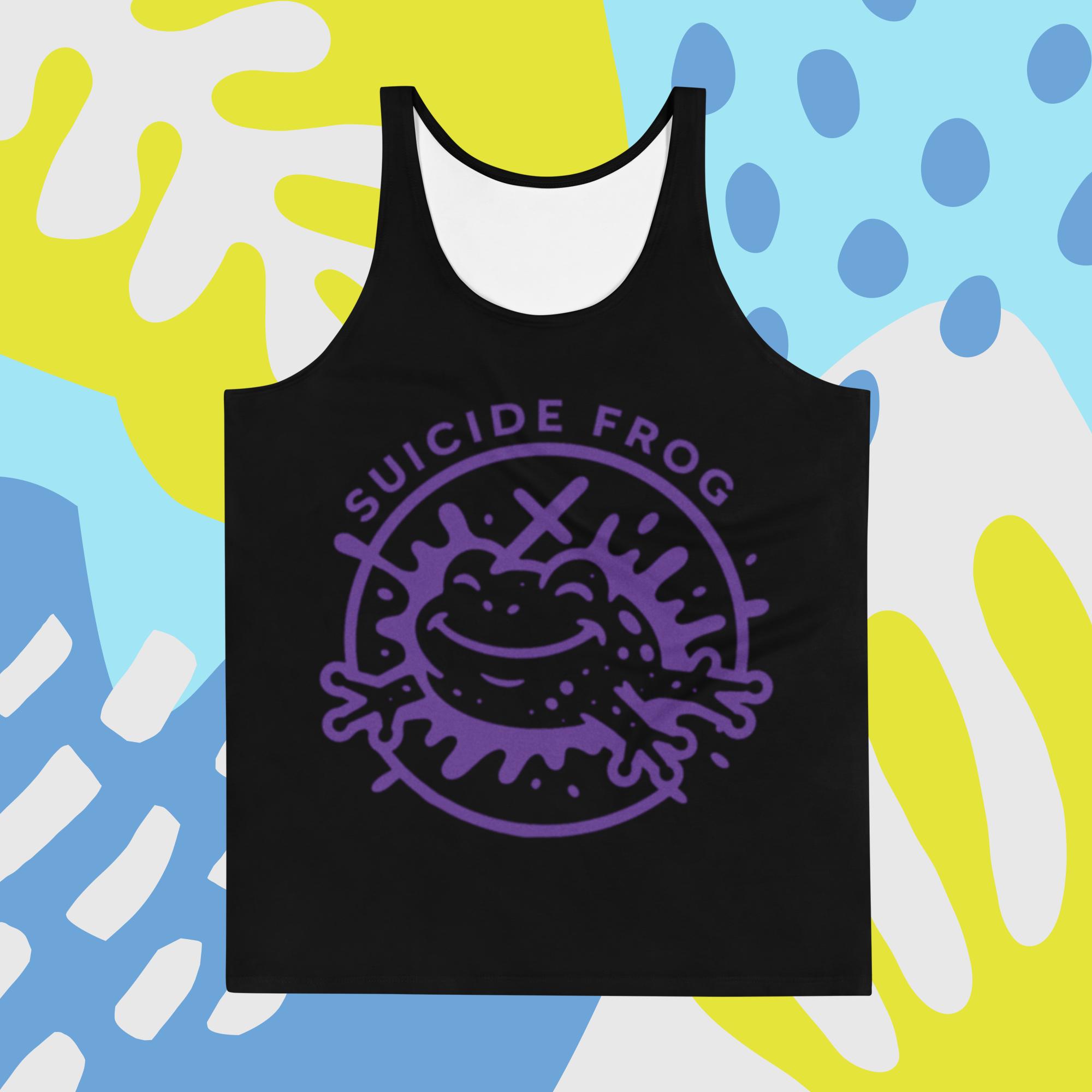 Unisex Suicide Frog Tank Top 100% cotton casual and sporty at the same time