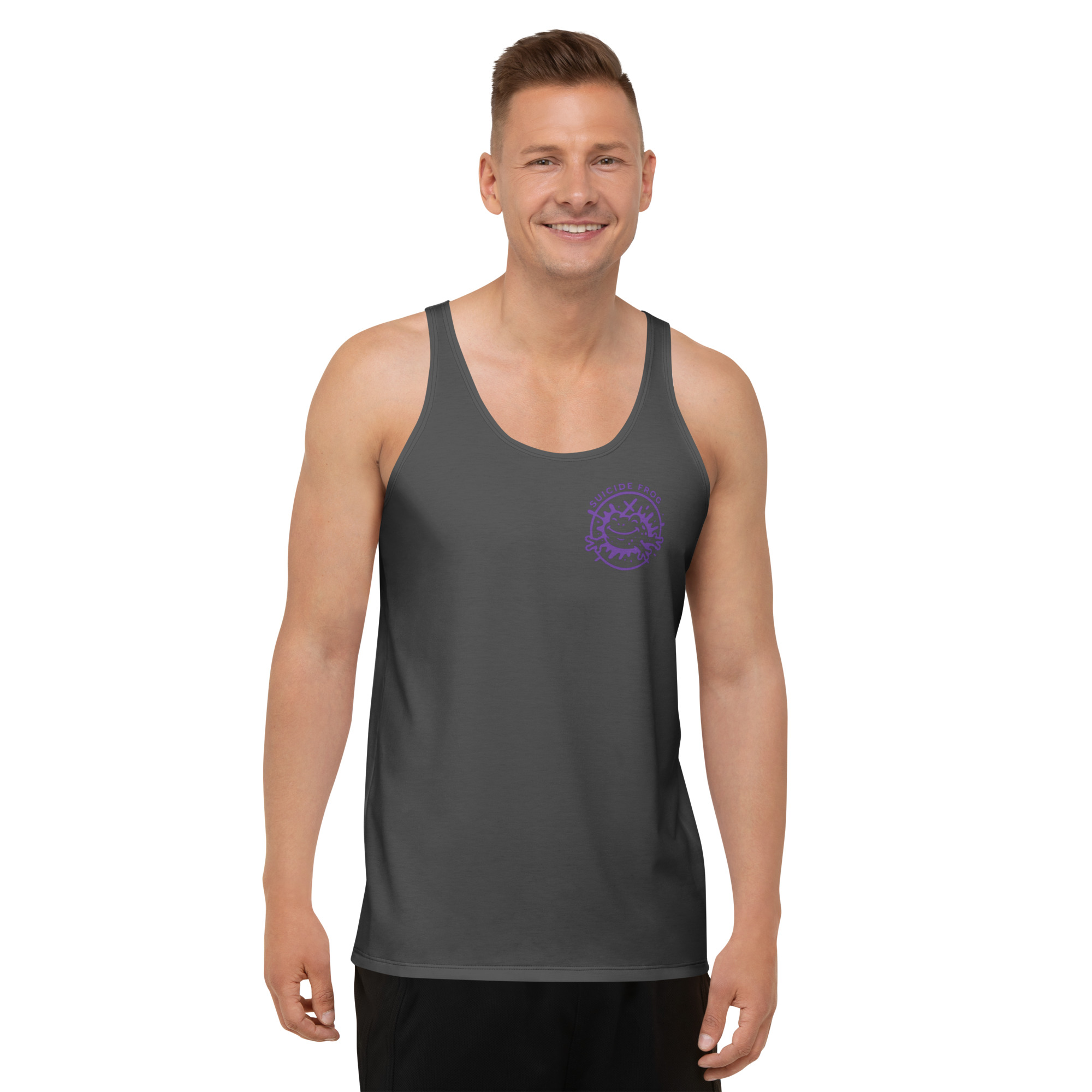 Suicide Frog Thai style purple logo tank top